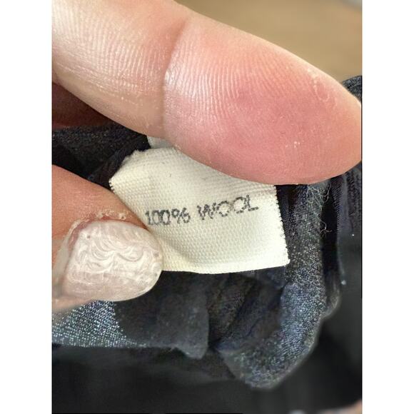 Jenni Kayne 2000's Women's Pleated Gray 100% Wool Tuxedo Shorts Size 6 - Picture 6 of 13